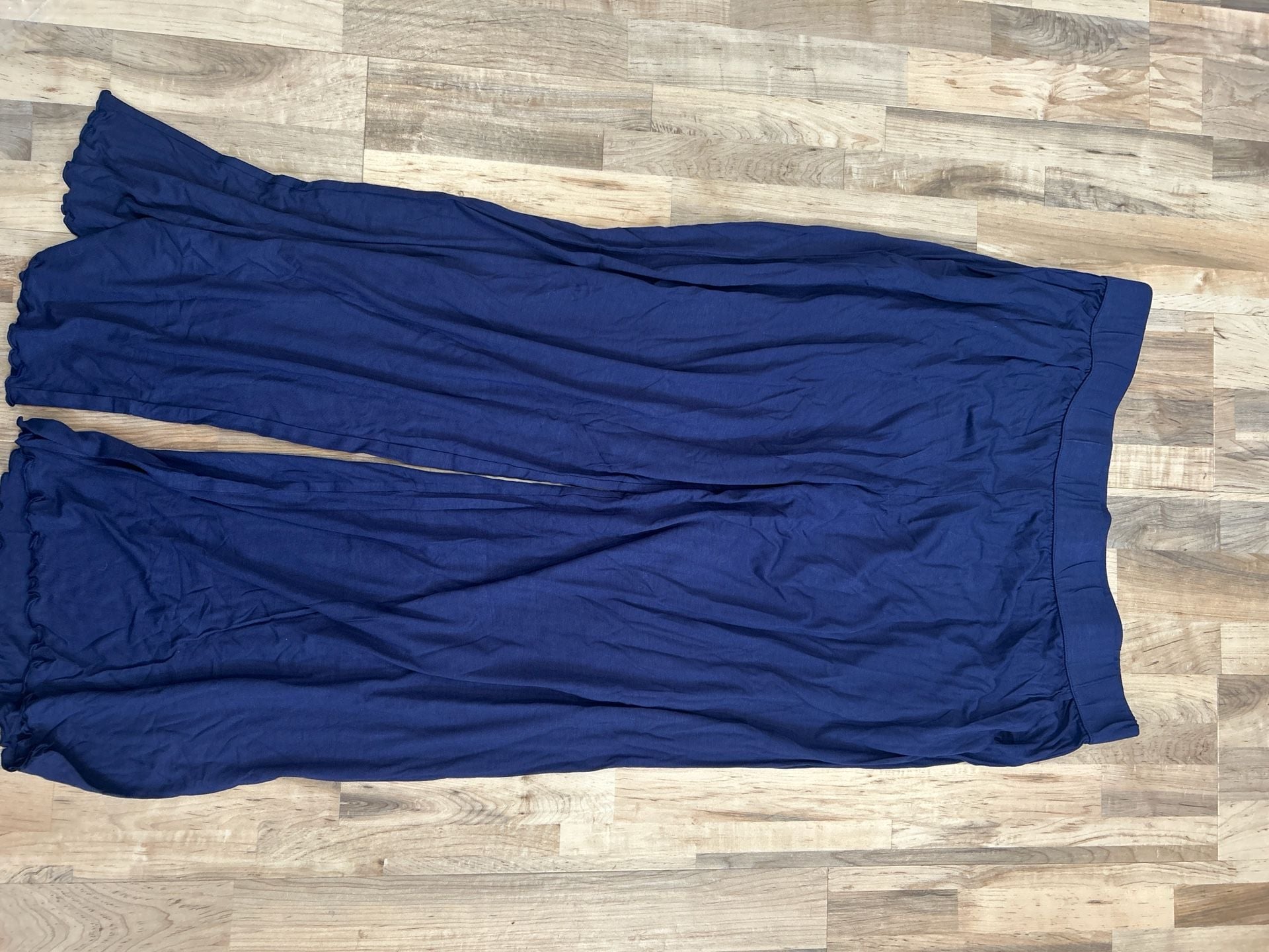 Kate Quinn Women's Navy Night Bamboo Long Sleeve Top & Wide Leg Pant Set XXL 5