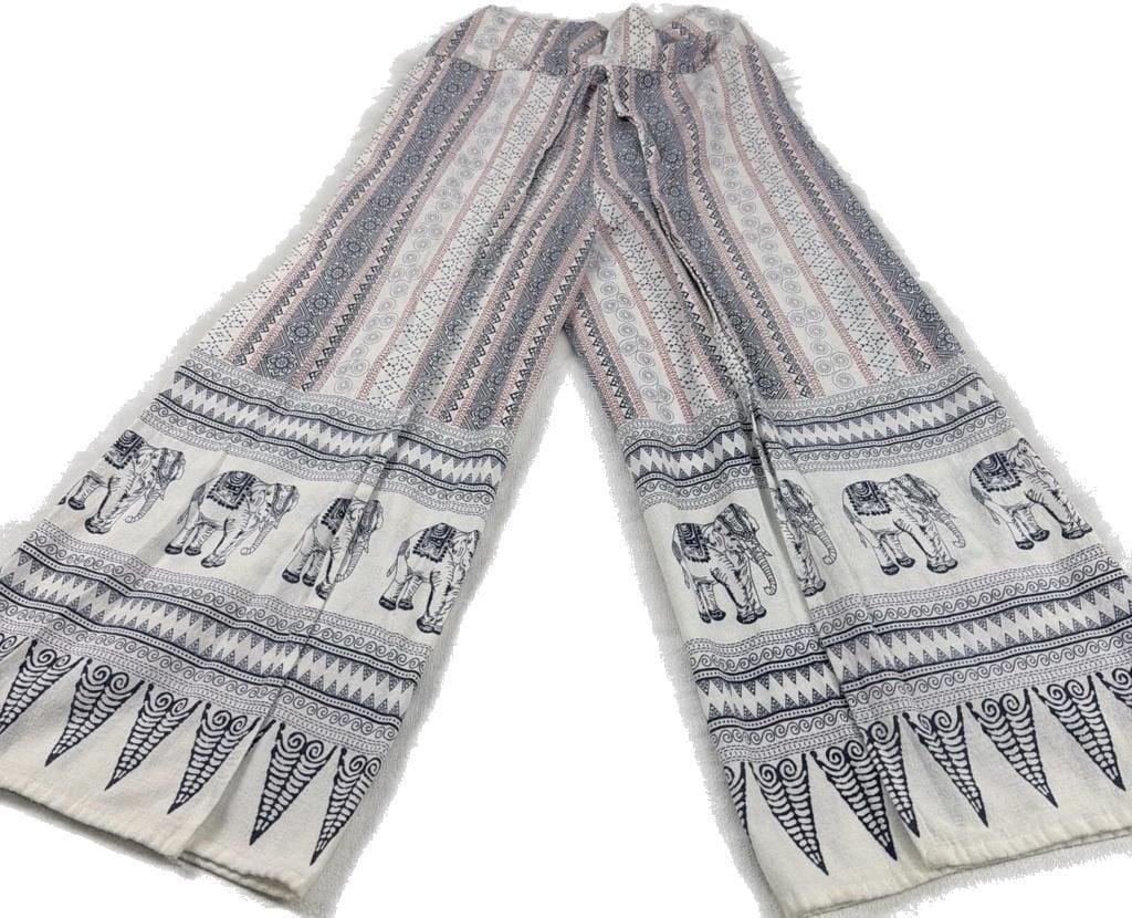 Boho Elephant Print Wide Leg Lounge Pants. A-0026 7