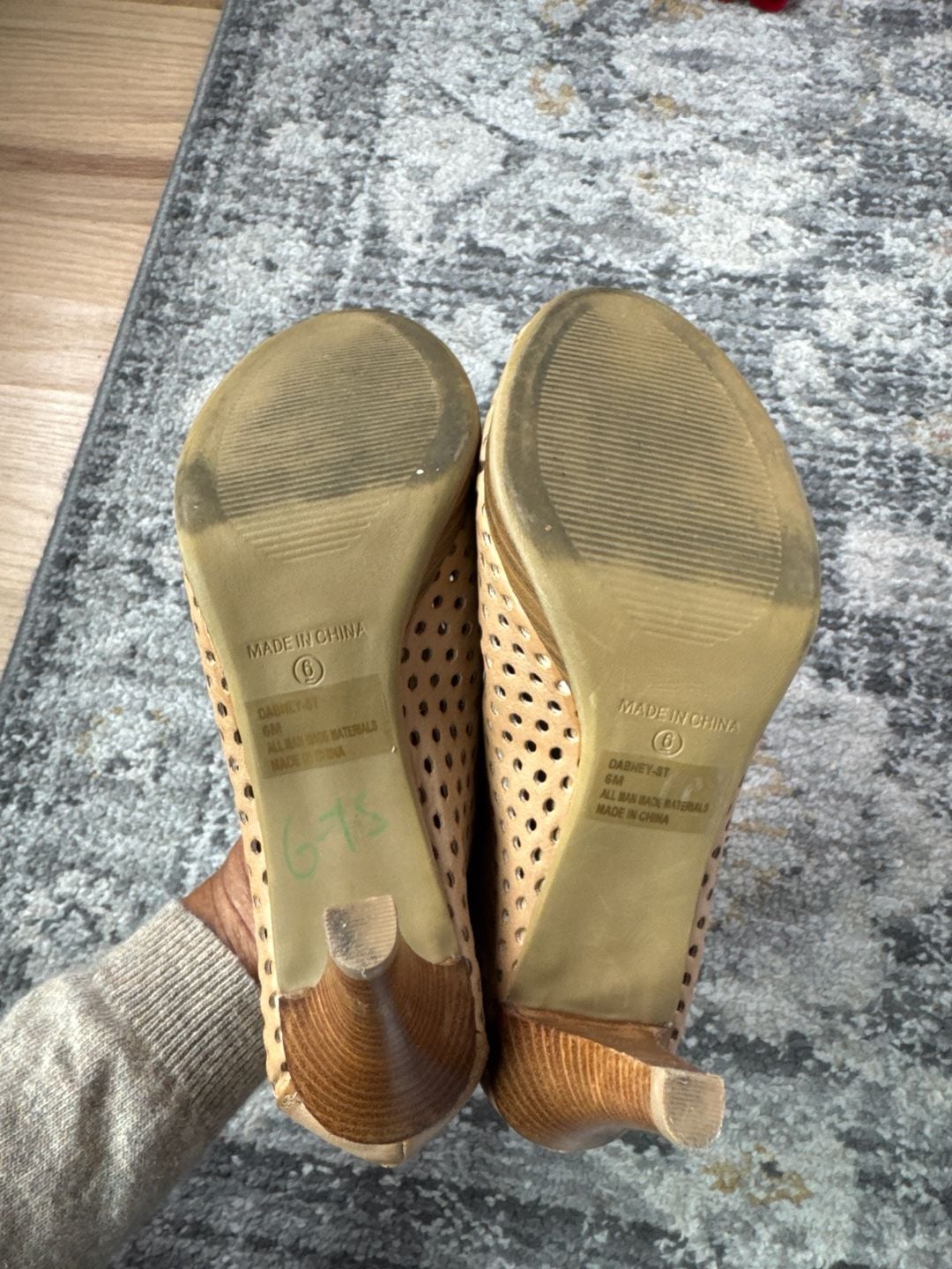 Coach and Four Dabney-ST Perforated Peep Toe Booties Size 6M 4