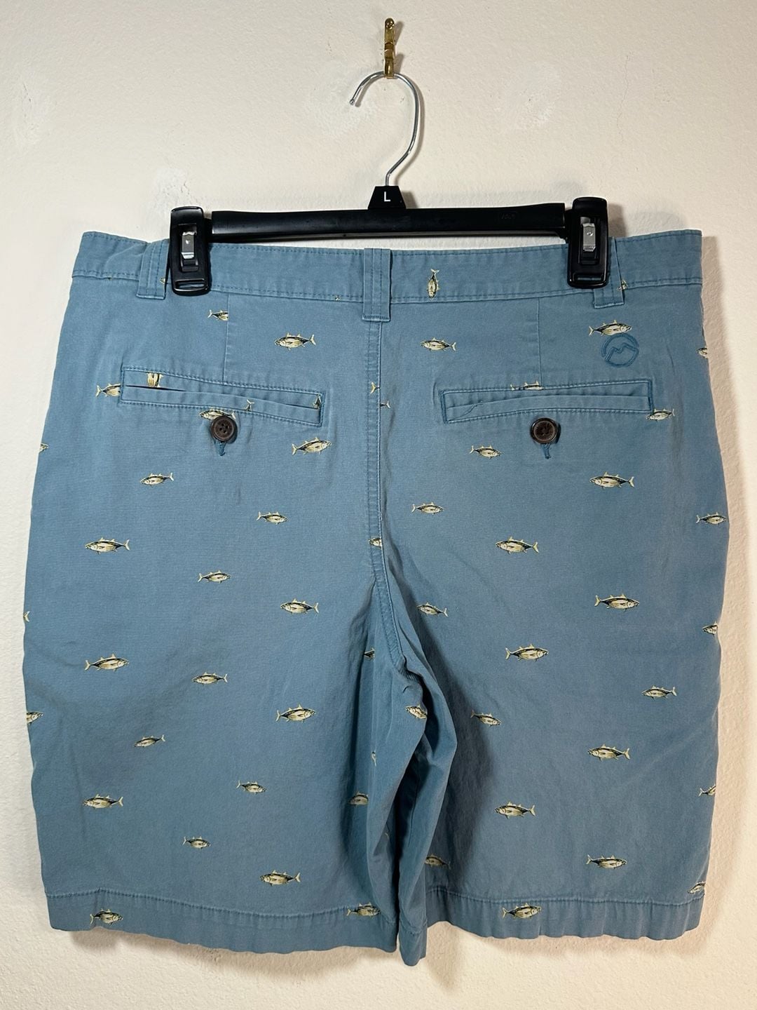 Magellan Outdoors Men's Tuna Fish Print Shorts Size 32W Blue 3