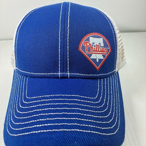 Philadelphia Phillies Blue and White Mesh Baseball Cap Liberty Bell Logo