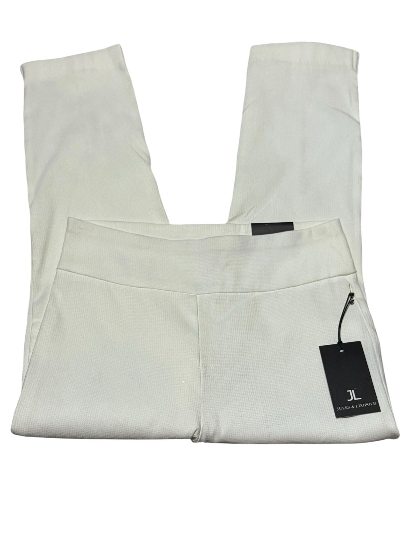 Jules & Leopold White Textured Pull-On Pants Size SP 2