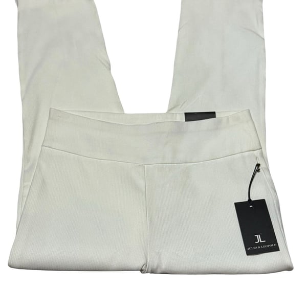 Jules & Leopold White Textured Pull-On Pants Size SP