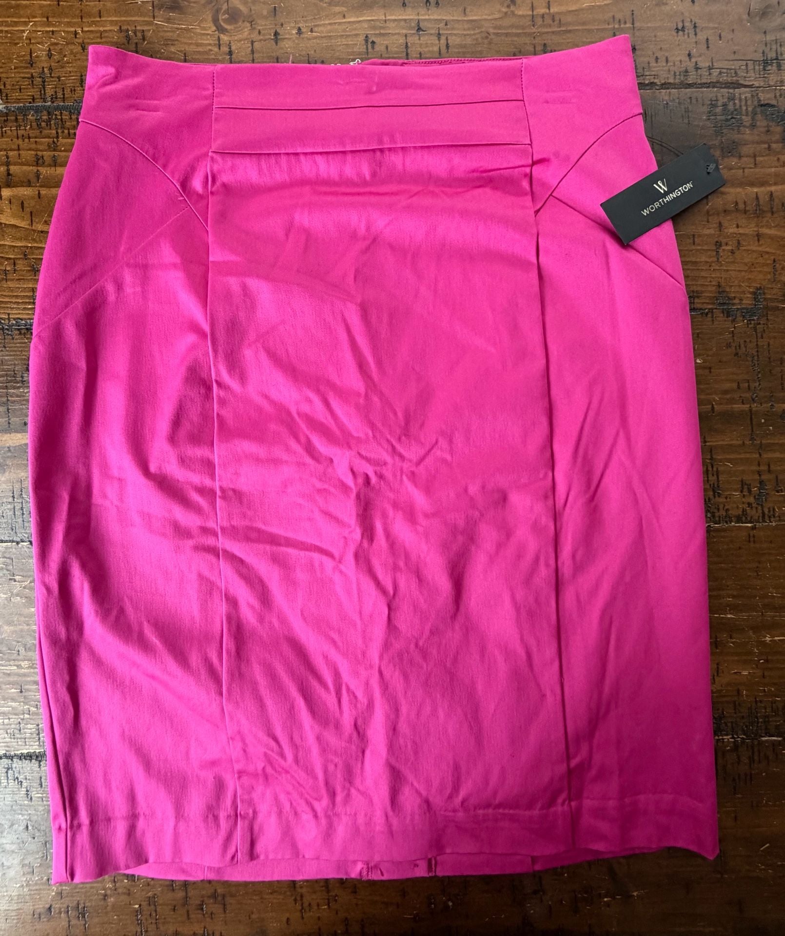 Worthington Tropical Pink Pencil Skirt Size 8 2