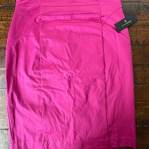 Worthington Tropical Pink Pencil Skirt Size 8