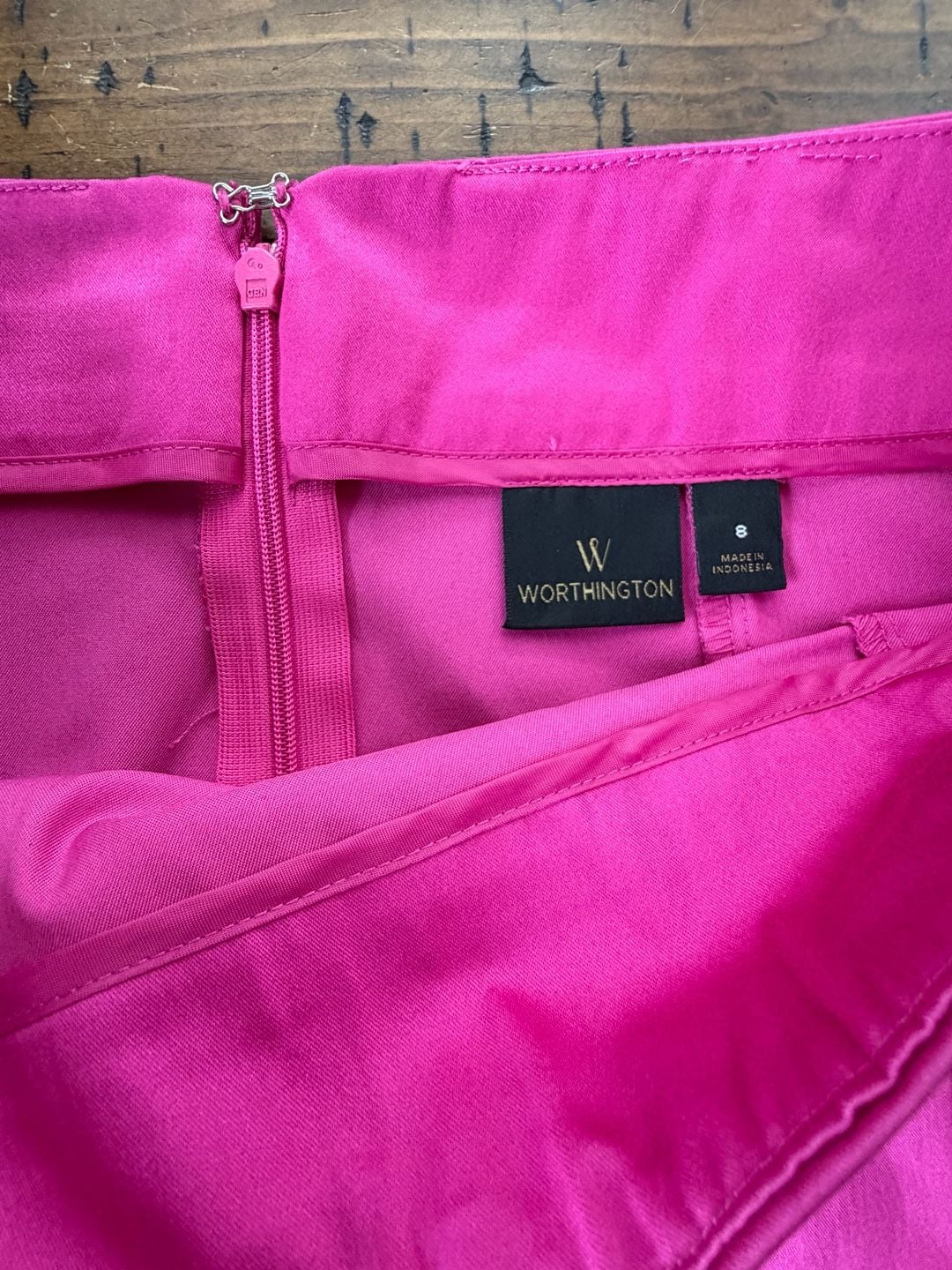 Worthington Tropical Pink Pencil Skirt Size 8 4