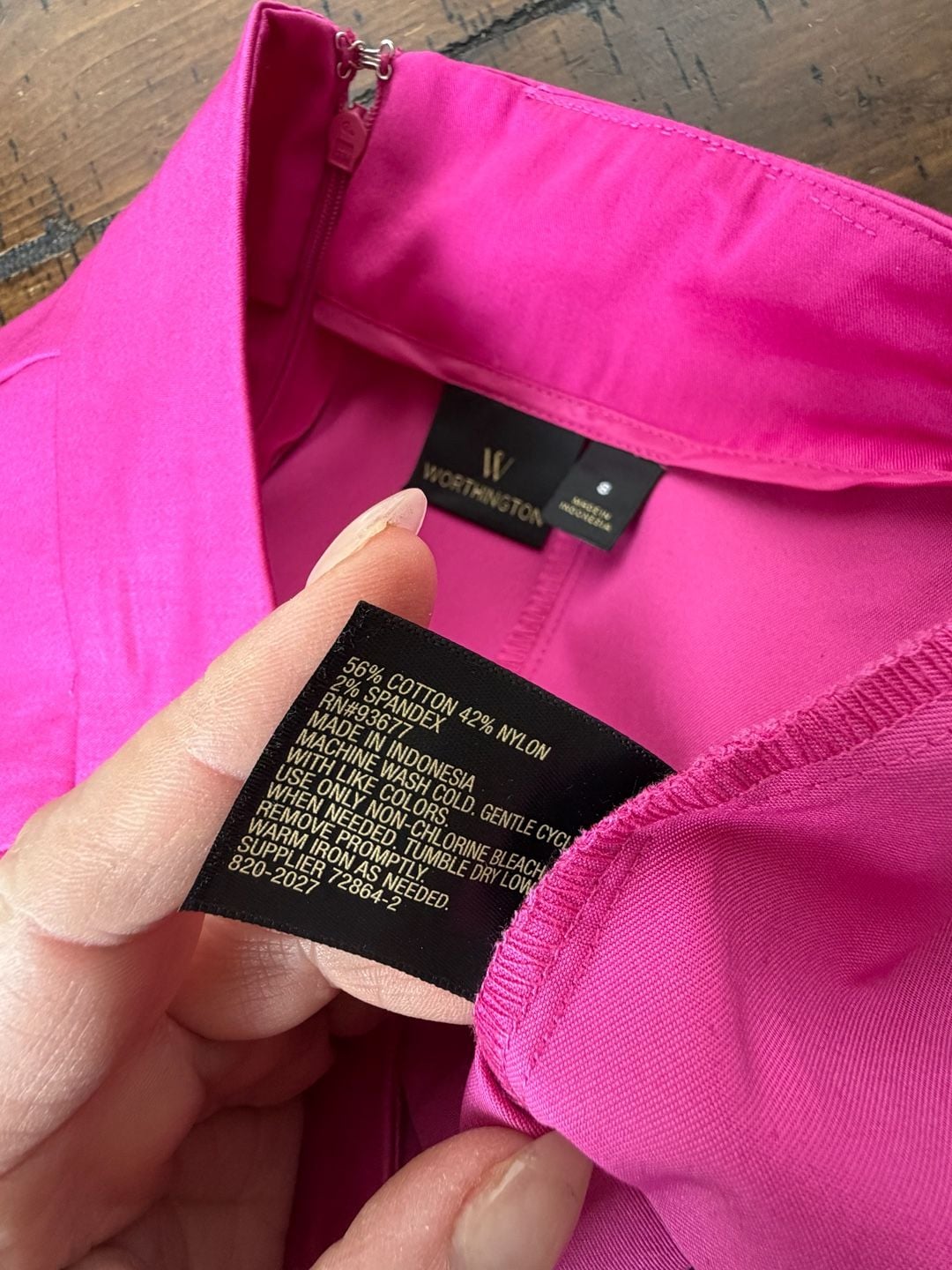 Worthington Tropical Pink Pencil Skirt Size 8 5