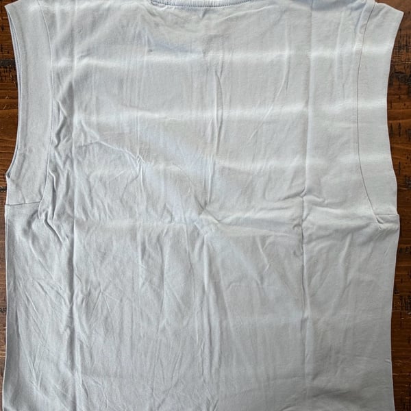 A New Day Women's Padded Shoulder Muscle Tank Top Light Blue Size Medium