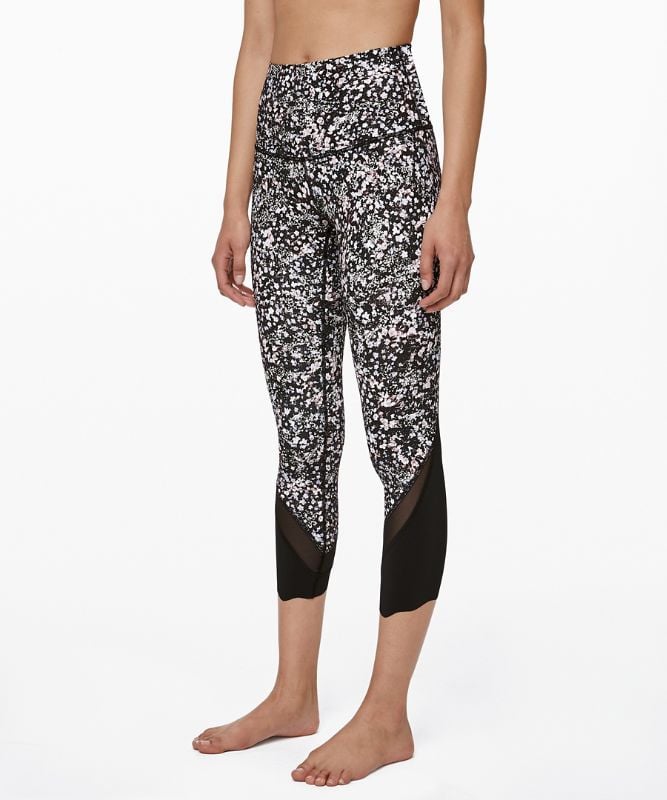 Lululemon Wunder Under High-Rise Crop 23" Mesh Scallop Floral Flux Multi Size 8 2
