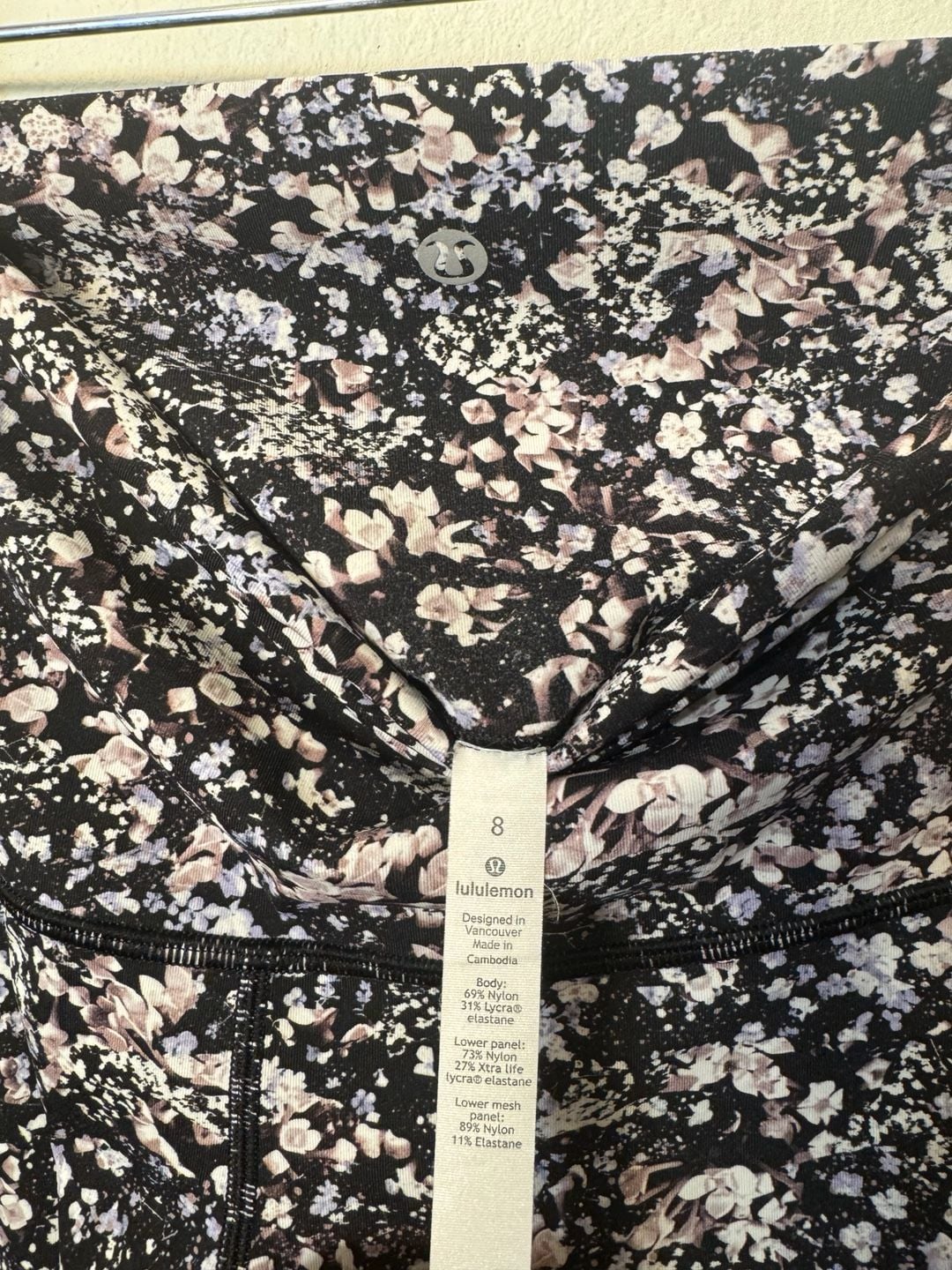 Lululemon Wunder Under High-Rise Crop 23" Mesh Scallop Floral Flux Multi Size 8 5