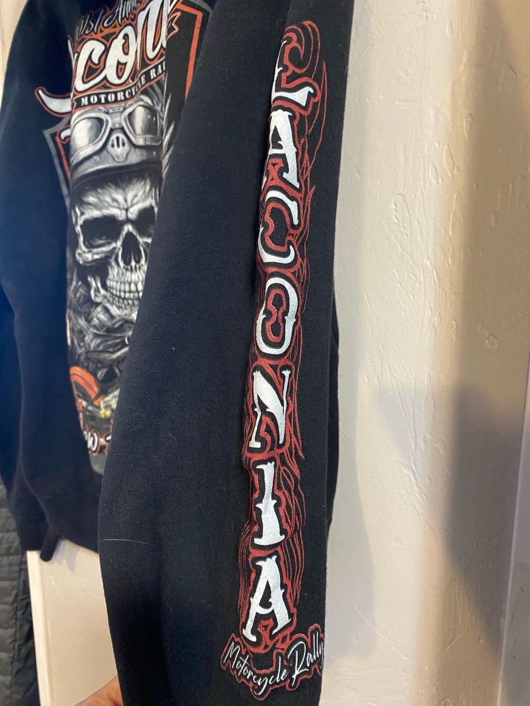 Laconia Motorcycle Rally 101st Annual 2024 Black Graphic Hoodie New Hampshire 4