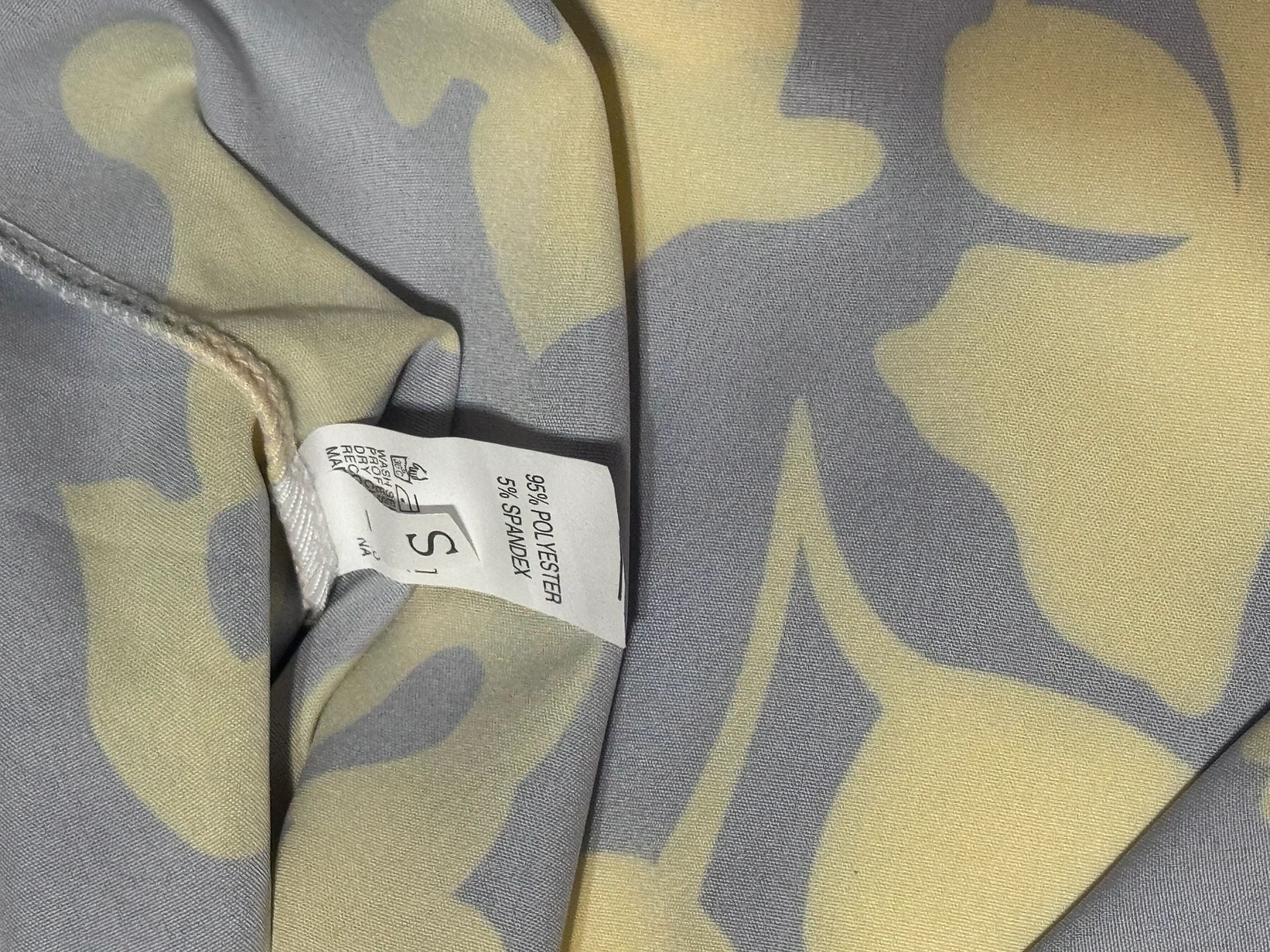 PQ Purple and Yellow Floral Button Down Batwing Sleeve Blouse Size S 4