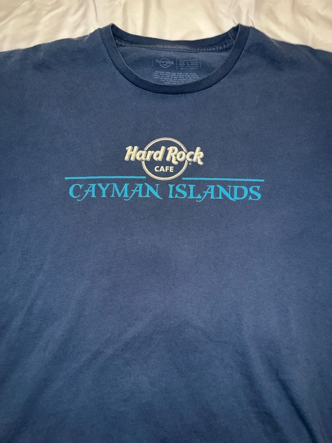Hard Rock Cafe Cayman Islands Guitar Headstock Graphic T-Shirt Size XL 5