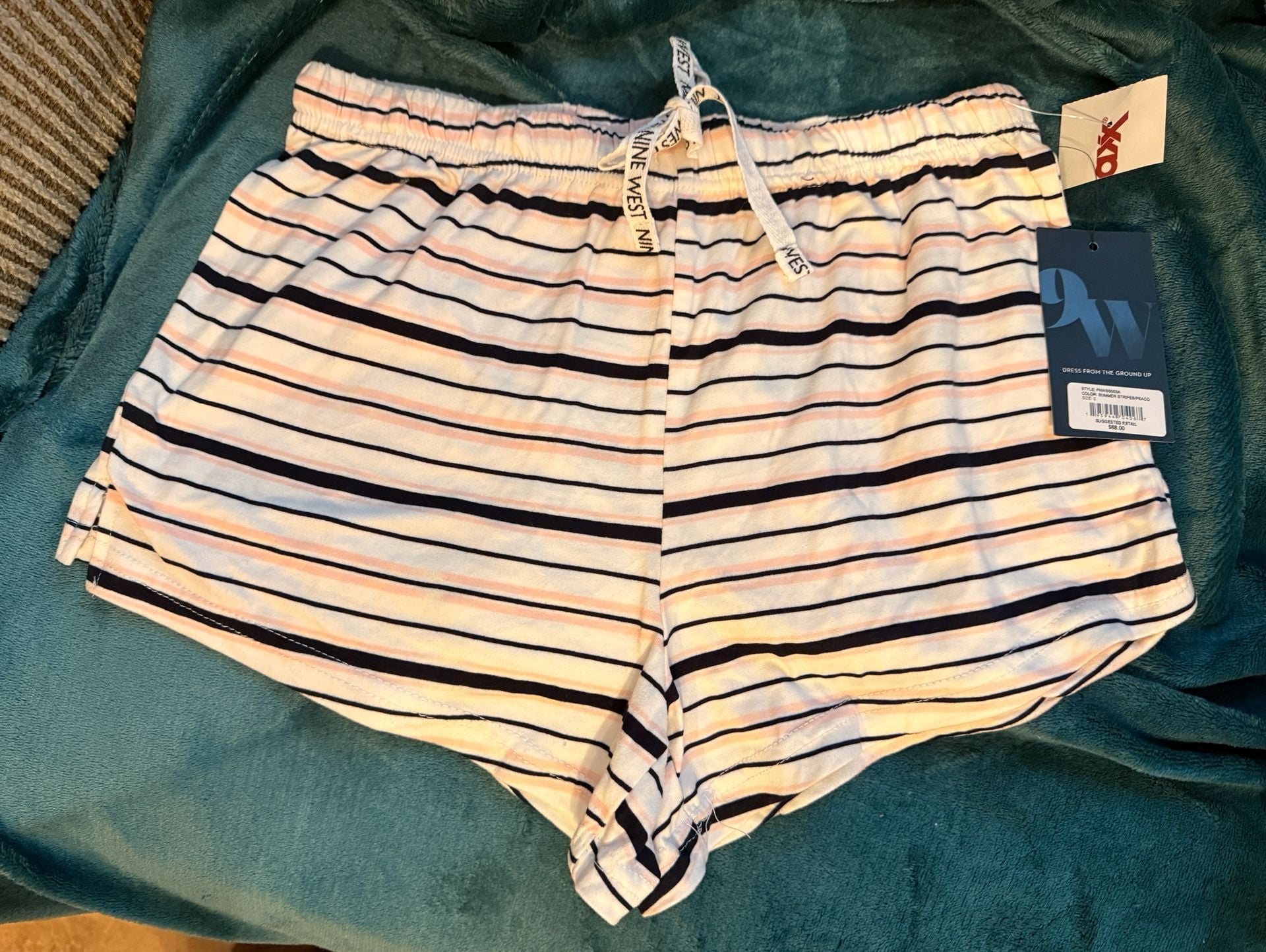 Nine West Sleepwear Striped Pajama Shorts Size S 3