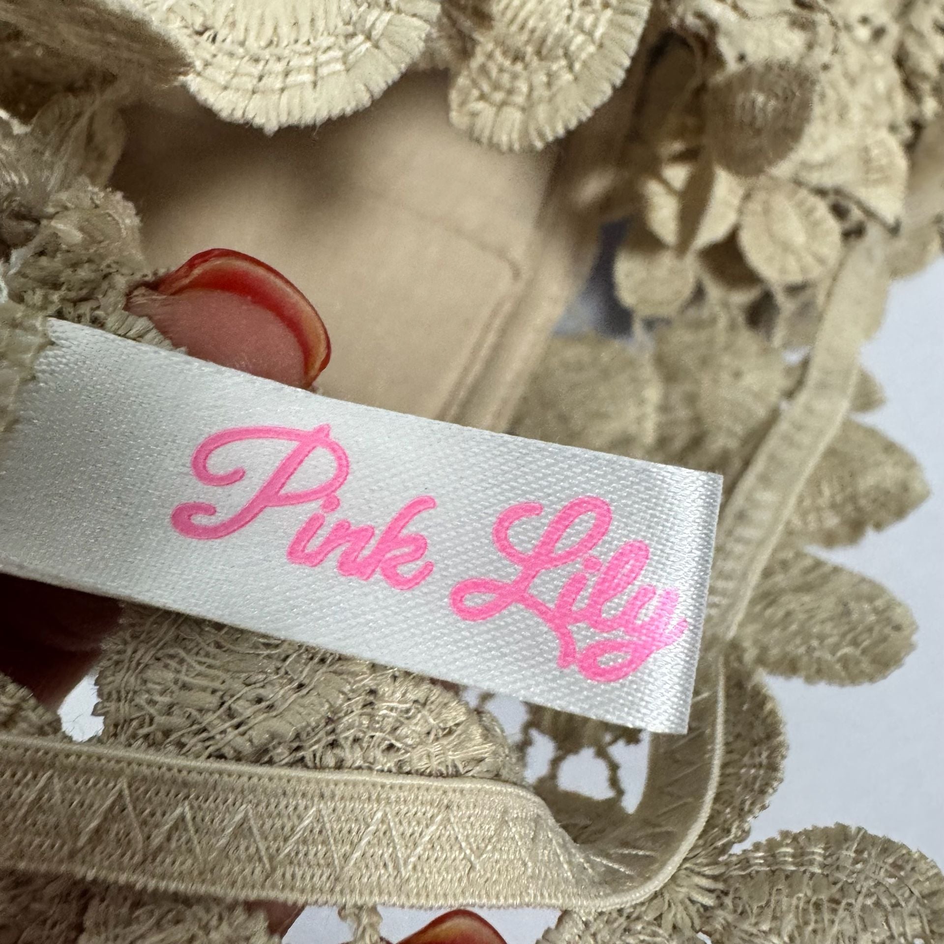 Pink Lily Always Be Mine Floral Lace Bralette, Size XL Set of 2 4