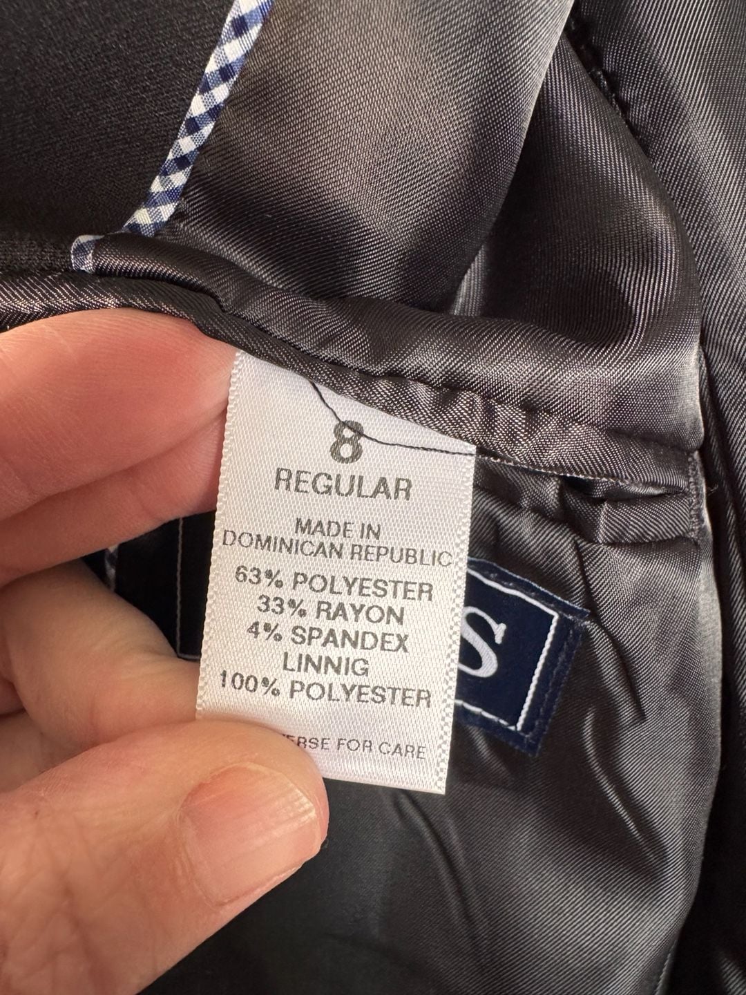Chaps Boys' Black 2-Button Suit Jacket Blazer Size 8 Regular 4