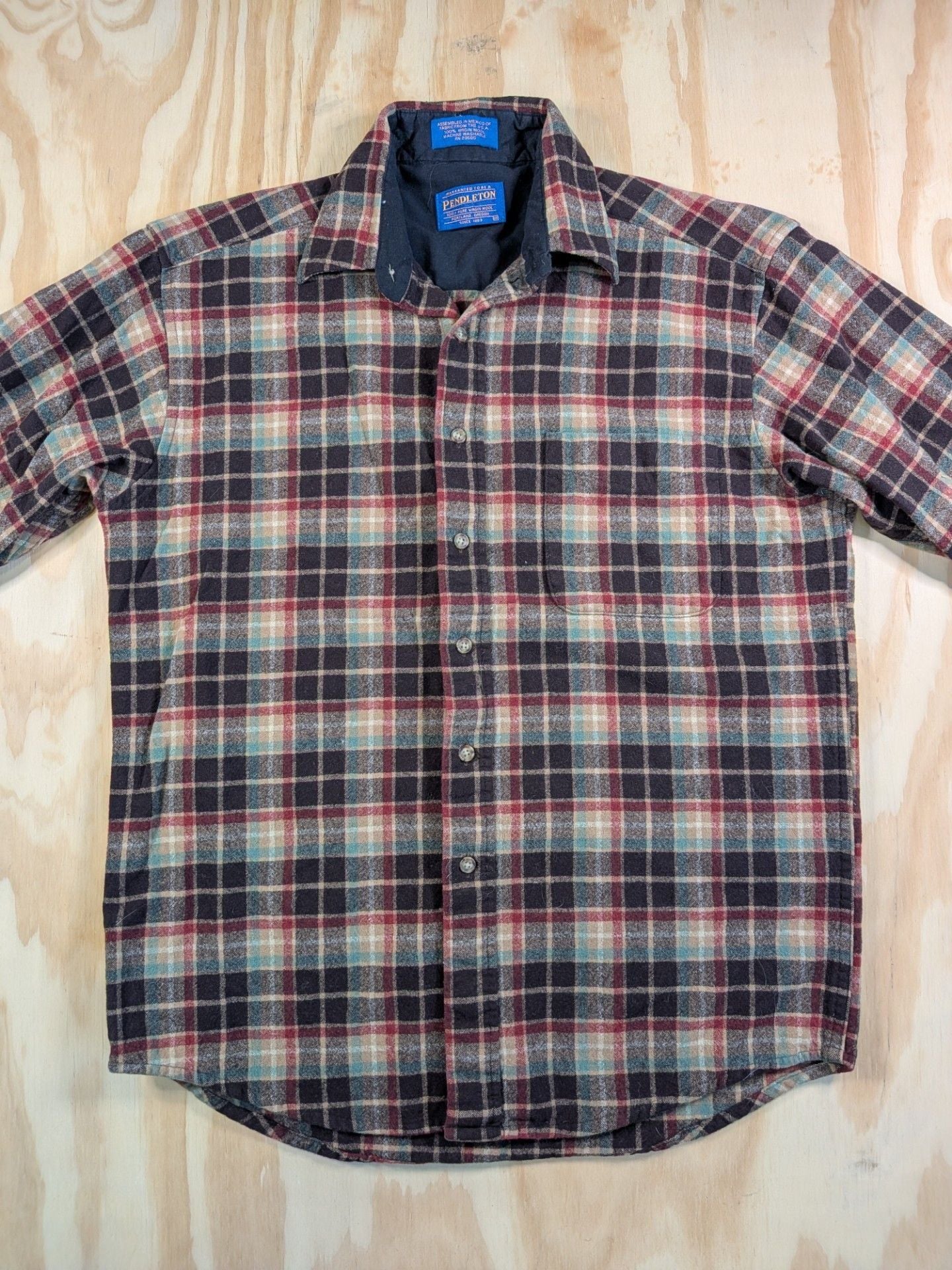Pendleton 100% Virgin Wool Plaid Board Shirt 2