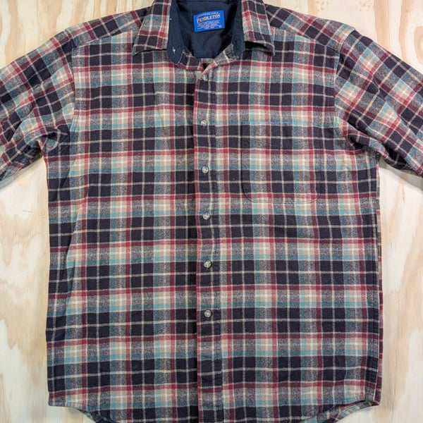 Pendleton 100% Virgin Wool Plaid Board Shirt