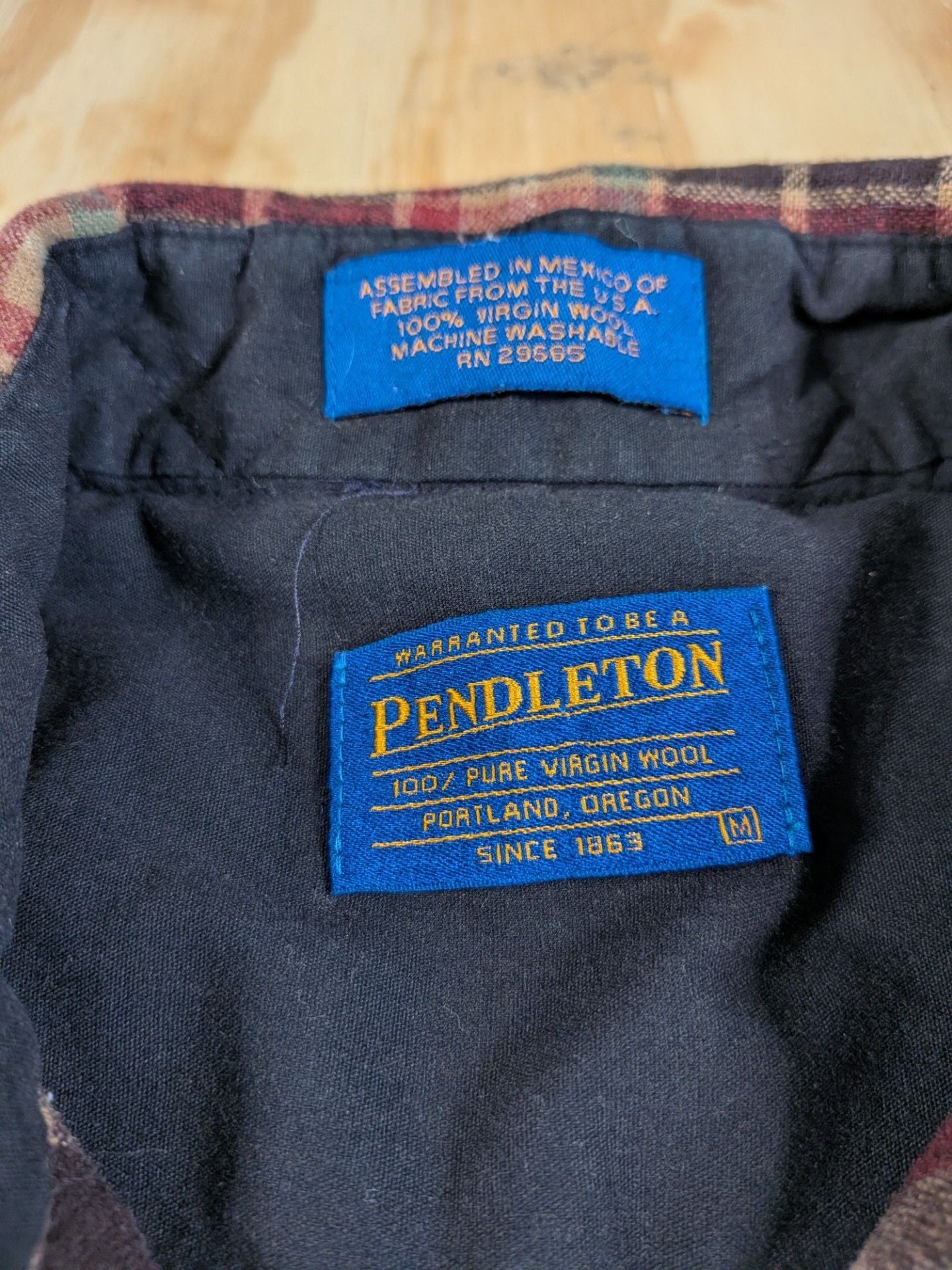 Pendleton 100% Virgin Wool Plaid Board Shirt 4