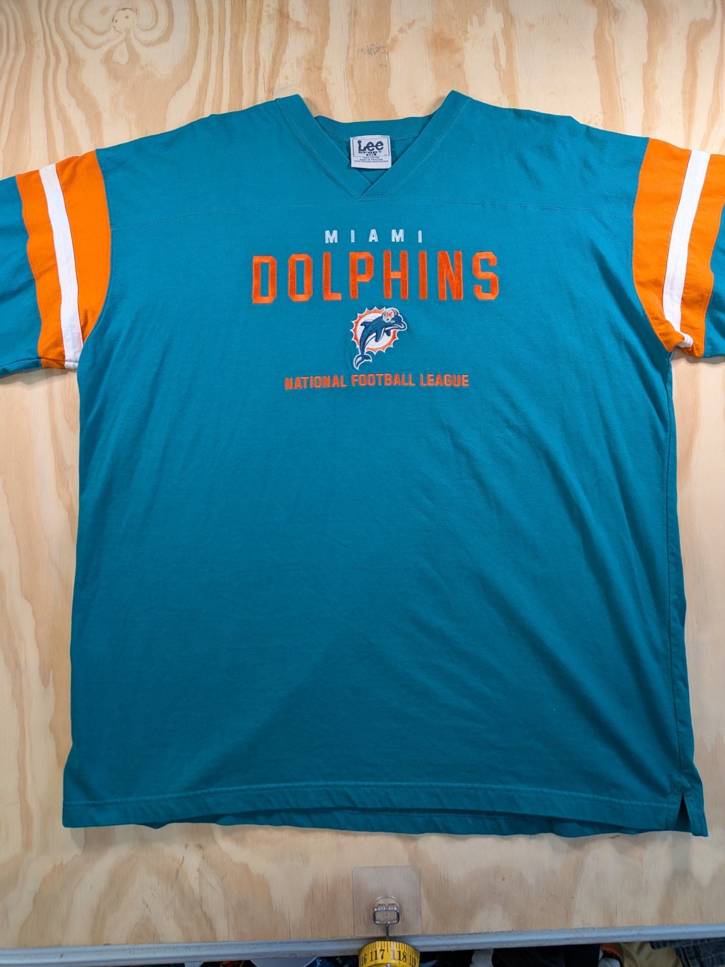 Vintage Miami Dolphins Lee Sport NFL Embroidered T-Shirt Size 2XL 3