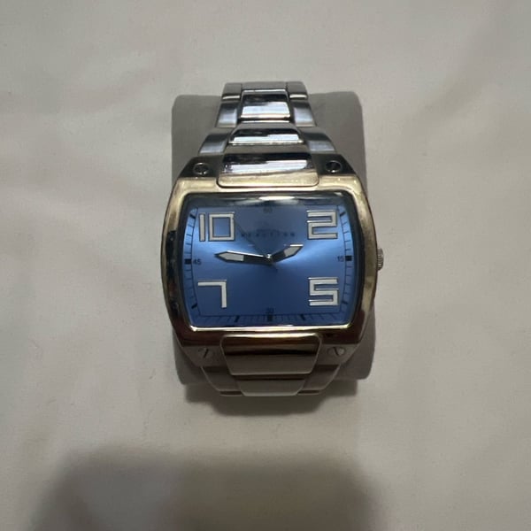 Kenneth Cole Reaction Men's Square Blue Dial Stainless Steel  Watch RK3211