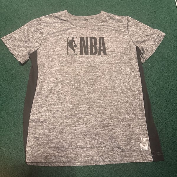 NBA Youth Boys Heathered Grey Performance T-Shirt Size L (14/16)