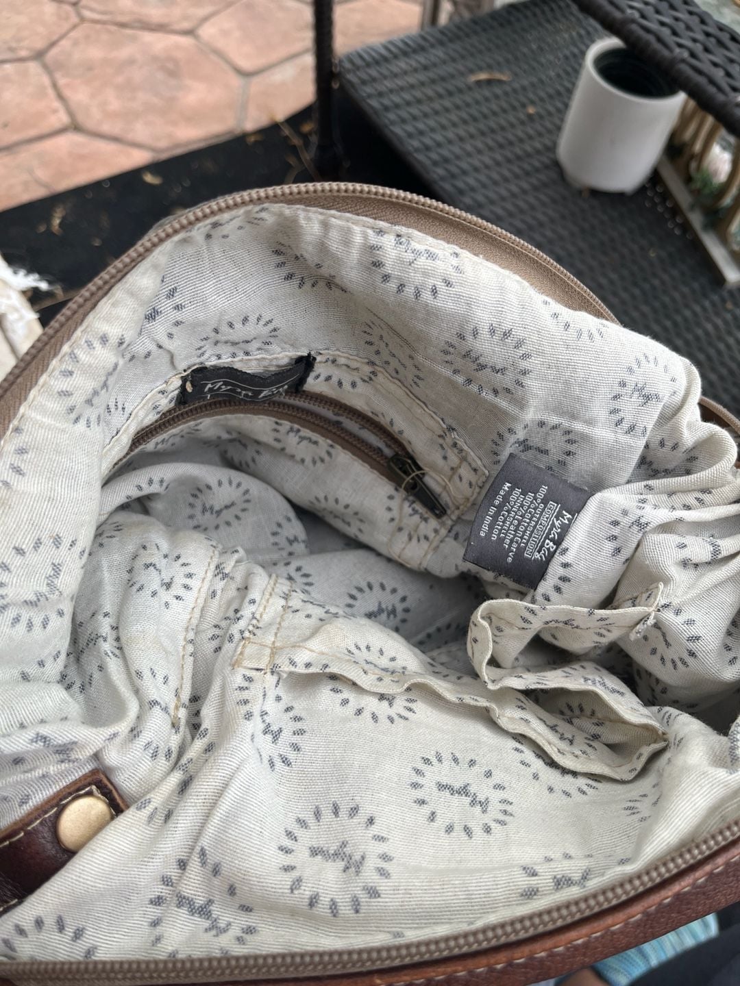 Myra Bag Upcycled Canvas Woven Rug Leather Crossbody Shoulder Purse Boho 9
