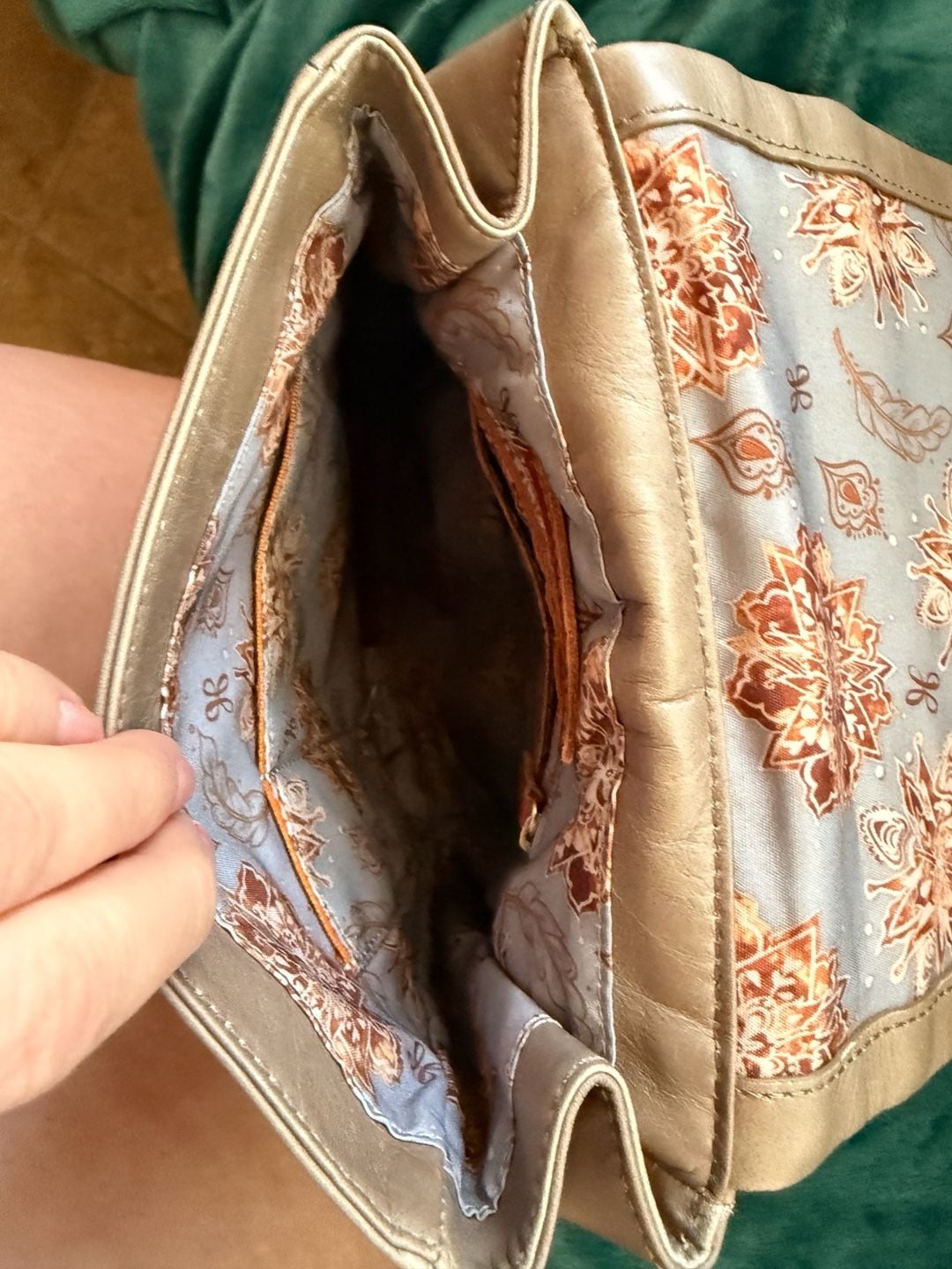 Hobo River Leather Backpack in Metallic Tan 5
