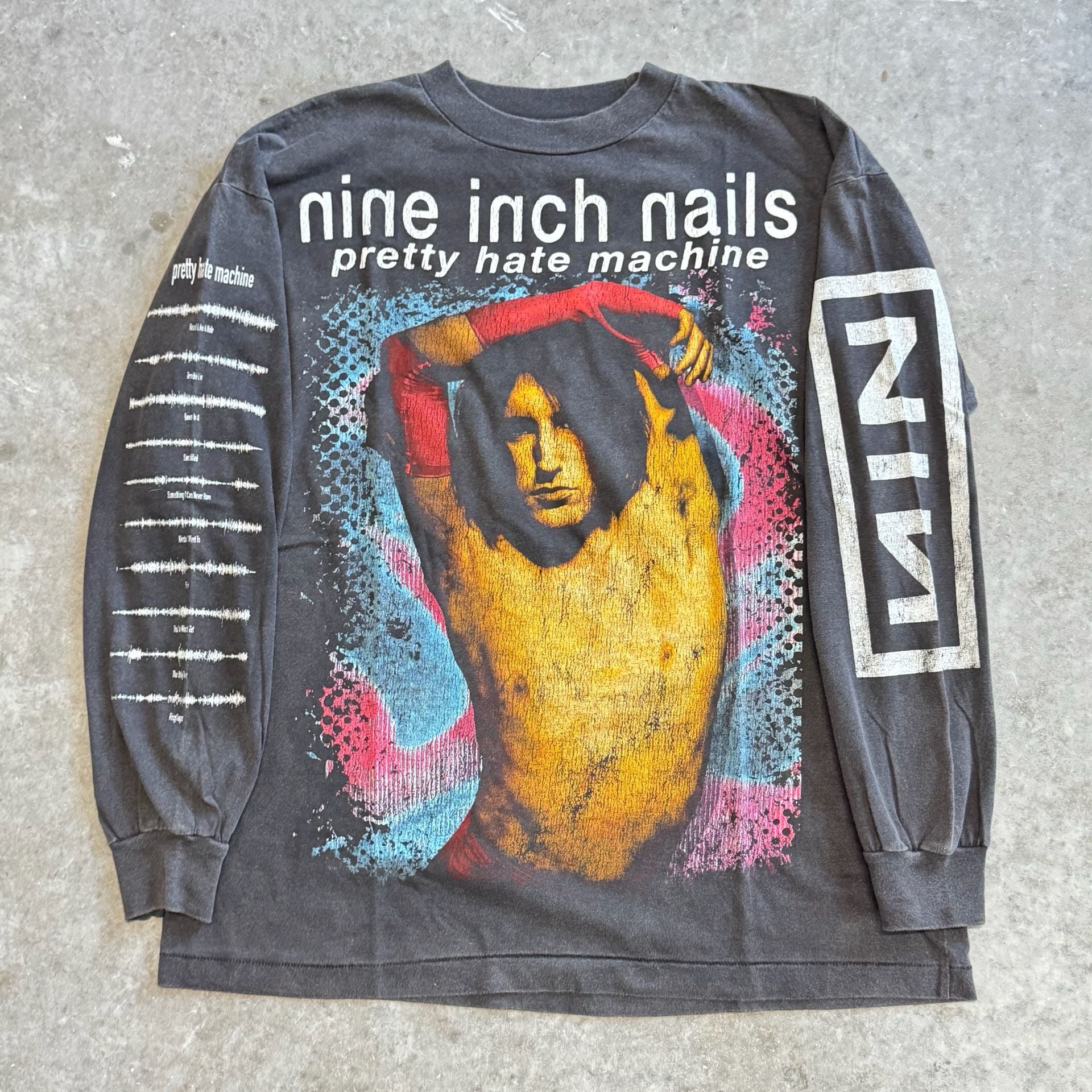 Rare Nine Inch Nails Pretty Hate Machine Long Sleeve Shirt Size XL Single Stitch 2