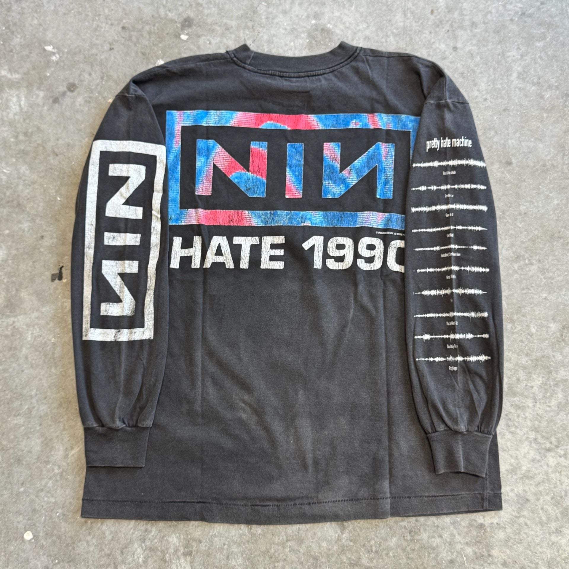 Rare Nine Inch Nails Pretty Hate Machine Long Sleeve Shirt Size XL Single Stitch 3