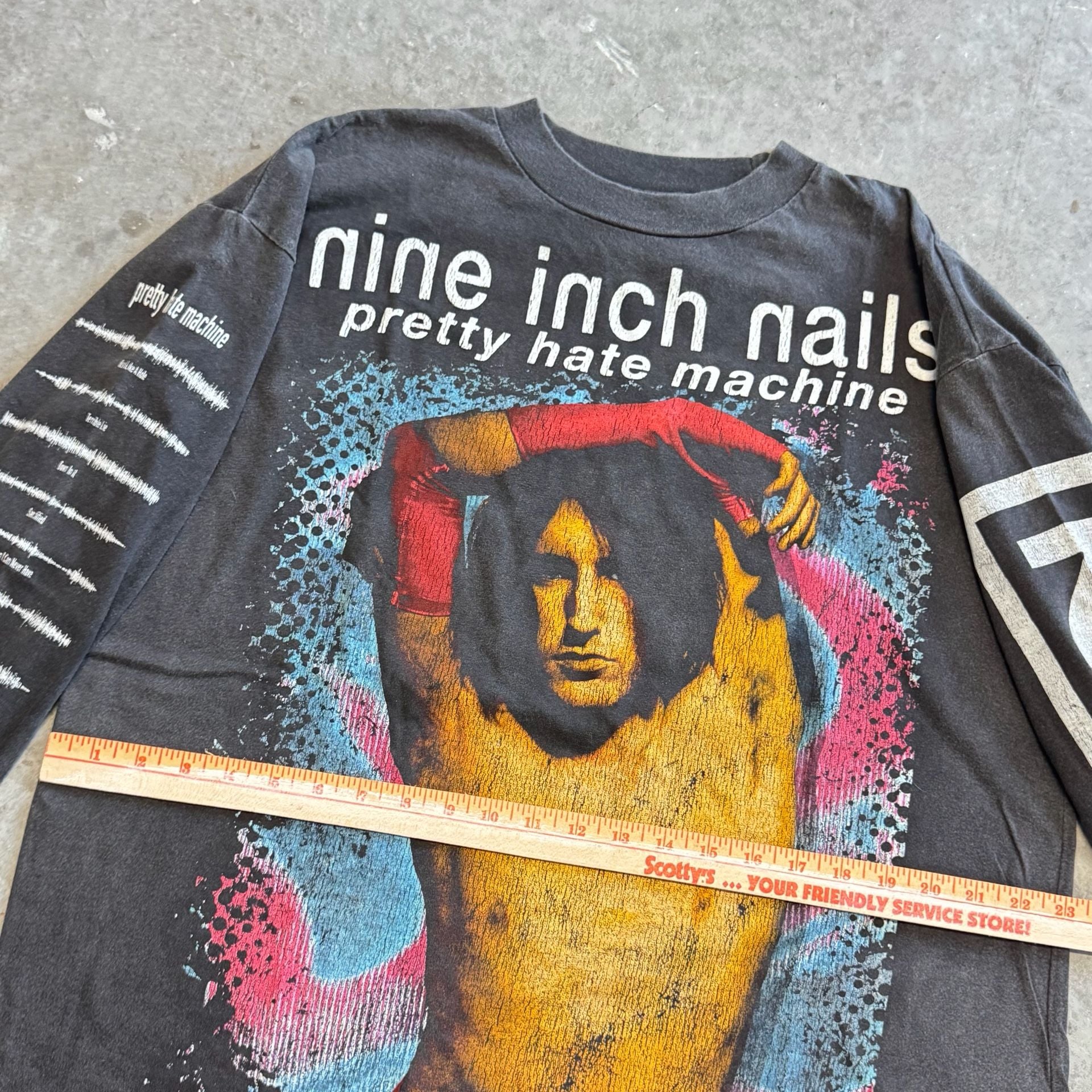 Rare Nine Inch Nails Pretty Hate Machine Long Sleeve Shirt Size XL Single Stitch 7