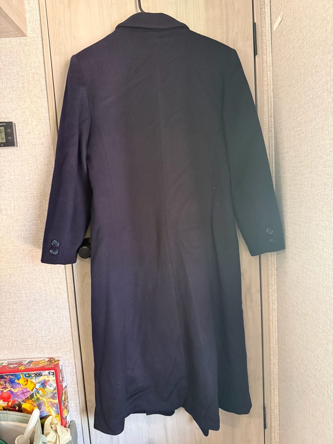 Ashley Scott Vintage 100% Wool Long Double Breasted Overcoat with Paisley Lining 4