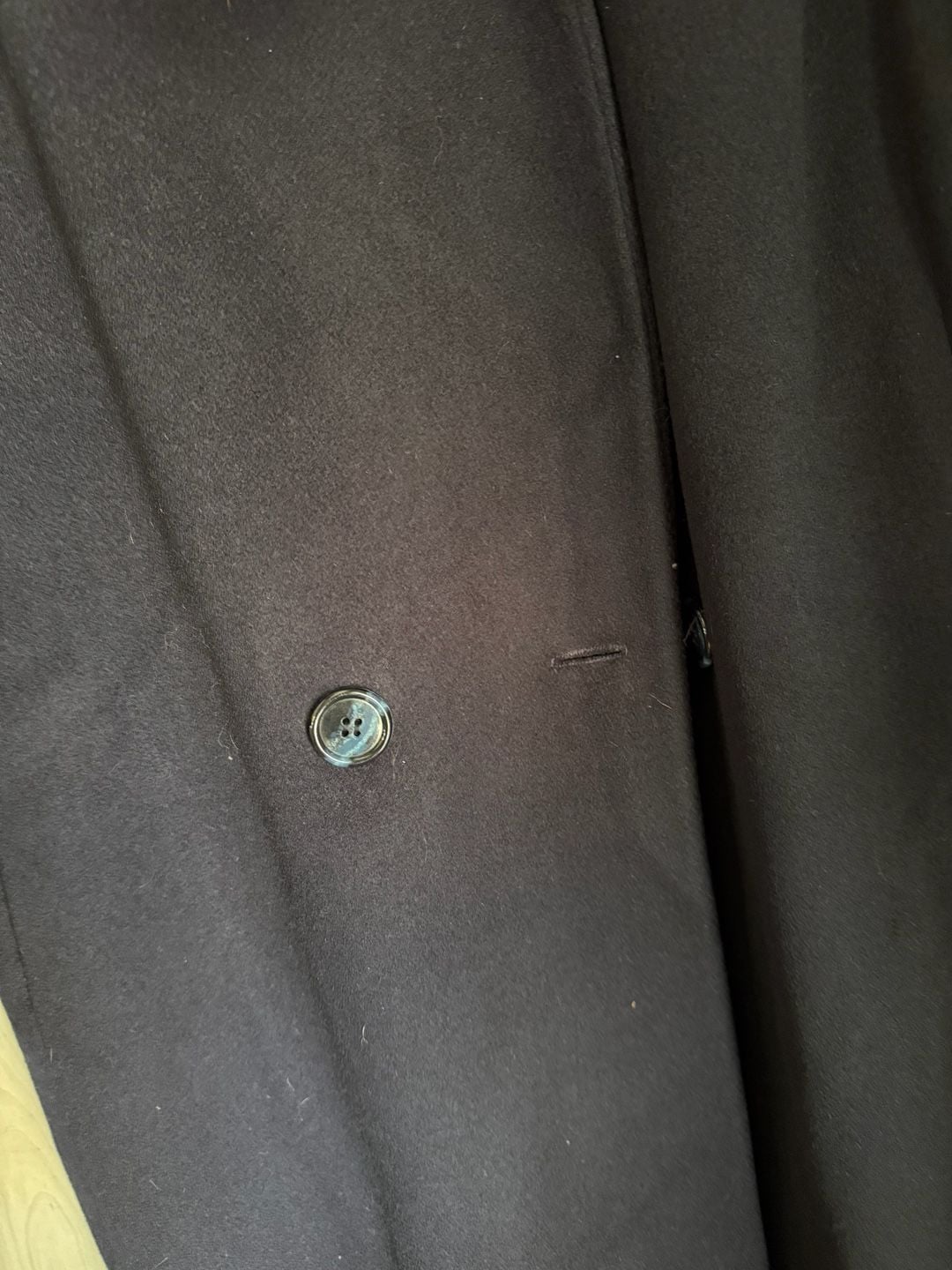 Ashley Scott Vintage 100% Wool Long Double Breasted Overcoat with Paisley Lining 9
