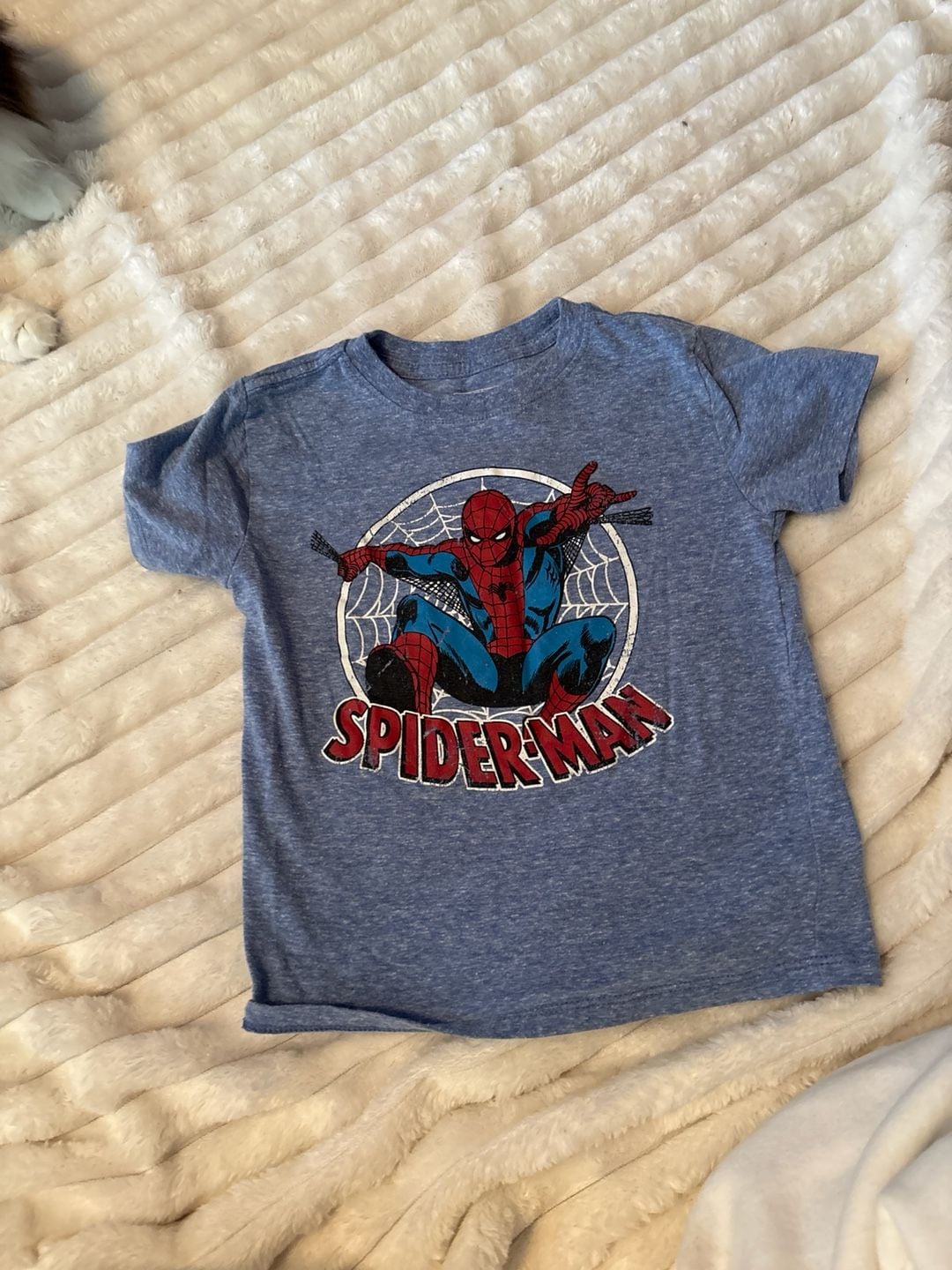 Marvel Spider-Man Graphic T-Shirt Blue Heather Size 4T 1