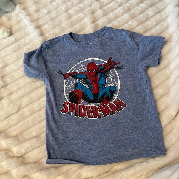 Marvel Spider-Man Graphic T-Shirt Blue Heather Size 4T