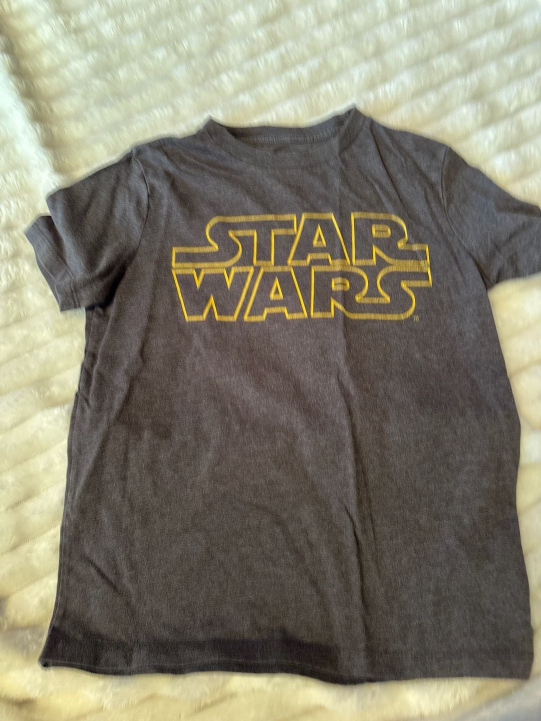 Old Navy Boys Star Wars Logo Graphic T-Shirt Grey Size M (8) 1