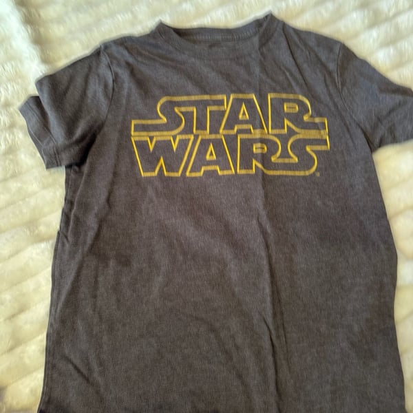 Old Navy Boys Star Wars Logo Graphic T-Shirt Grey Size M (8)