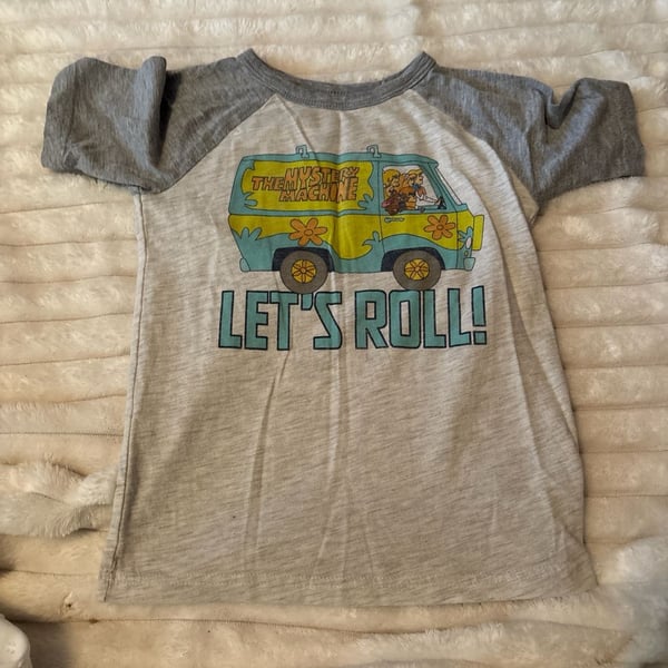 Jumping Beans Scooby-Doo Mystery Machine Let's Roll Raglan T-Shirt Size 5