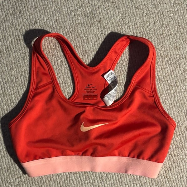 Nike Dri-FIT Swoosh Racerback Sports Bra Red/Pink Size XS