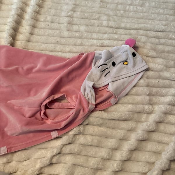 Sanrio Hello Kitty Pink Velvet Pet Hoodie Costume
