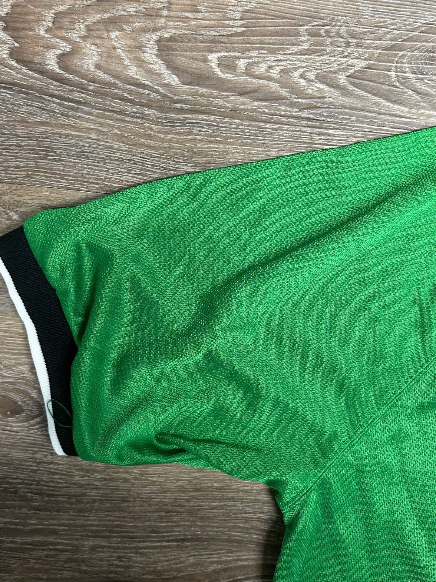 Vintage 90s Nike Fussball Big Swoosh Soccer Jersey Green Size Large Made in USA 5