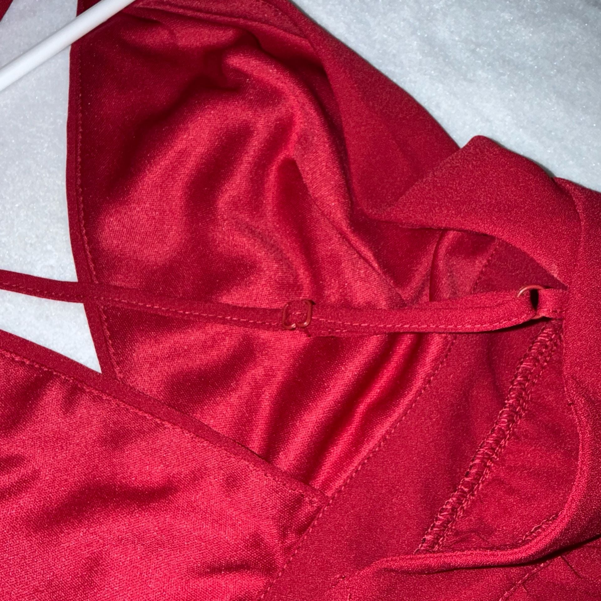Amazon Red Crisscross Backless Cami Maxi Dress Medium 4
