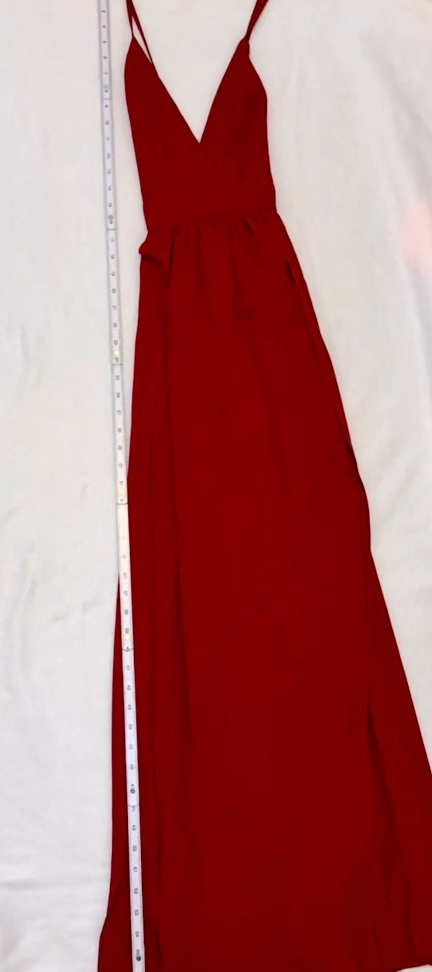 Amazon Red Crisscross Backless Cami Maxi Dress Medium 7