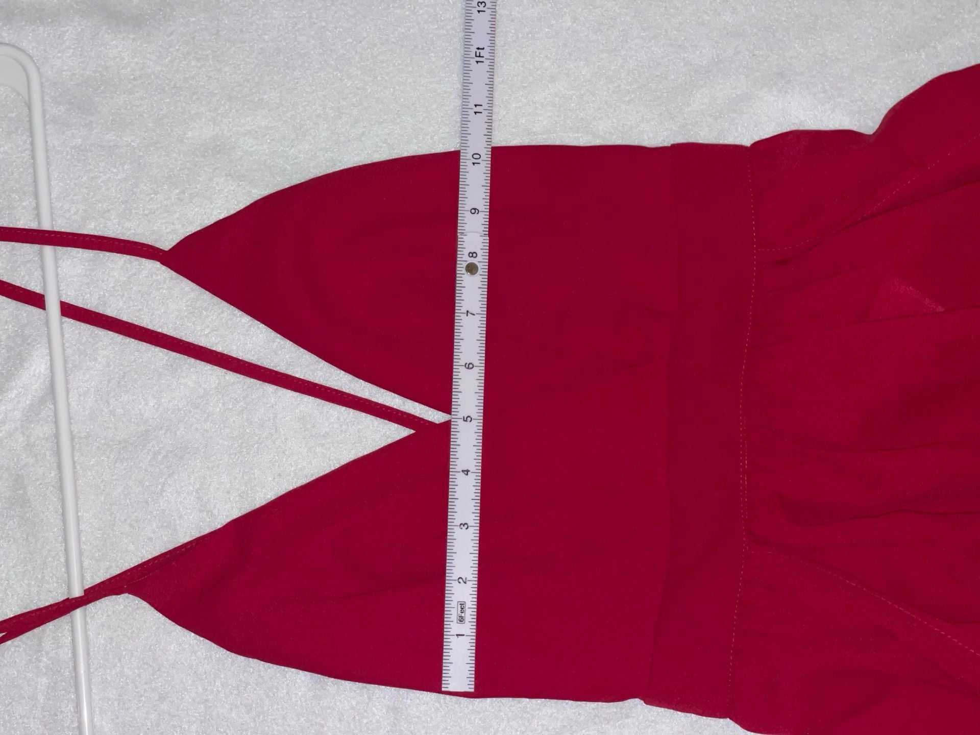 Amazon Red Crisscross Backless Cami Maxi Dress Medium 9