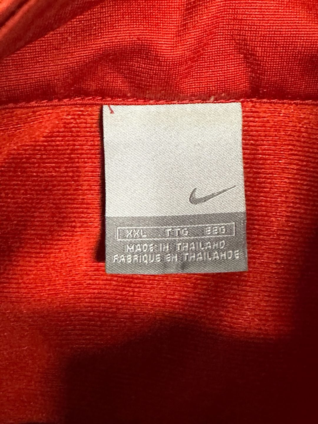 Nike Vintage Red Full Zip Track Jacket with White Piping Size XXL 5