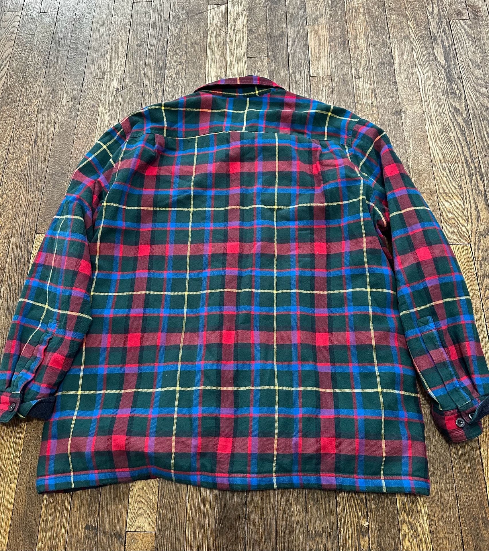 L.L.Bean Fleece-Lined Flannel Shirt Jac Plaid XXL-REG Outdoor Barn 7