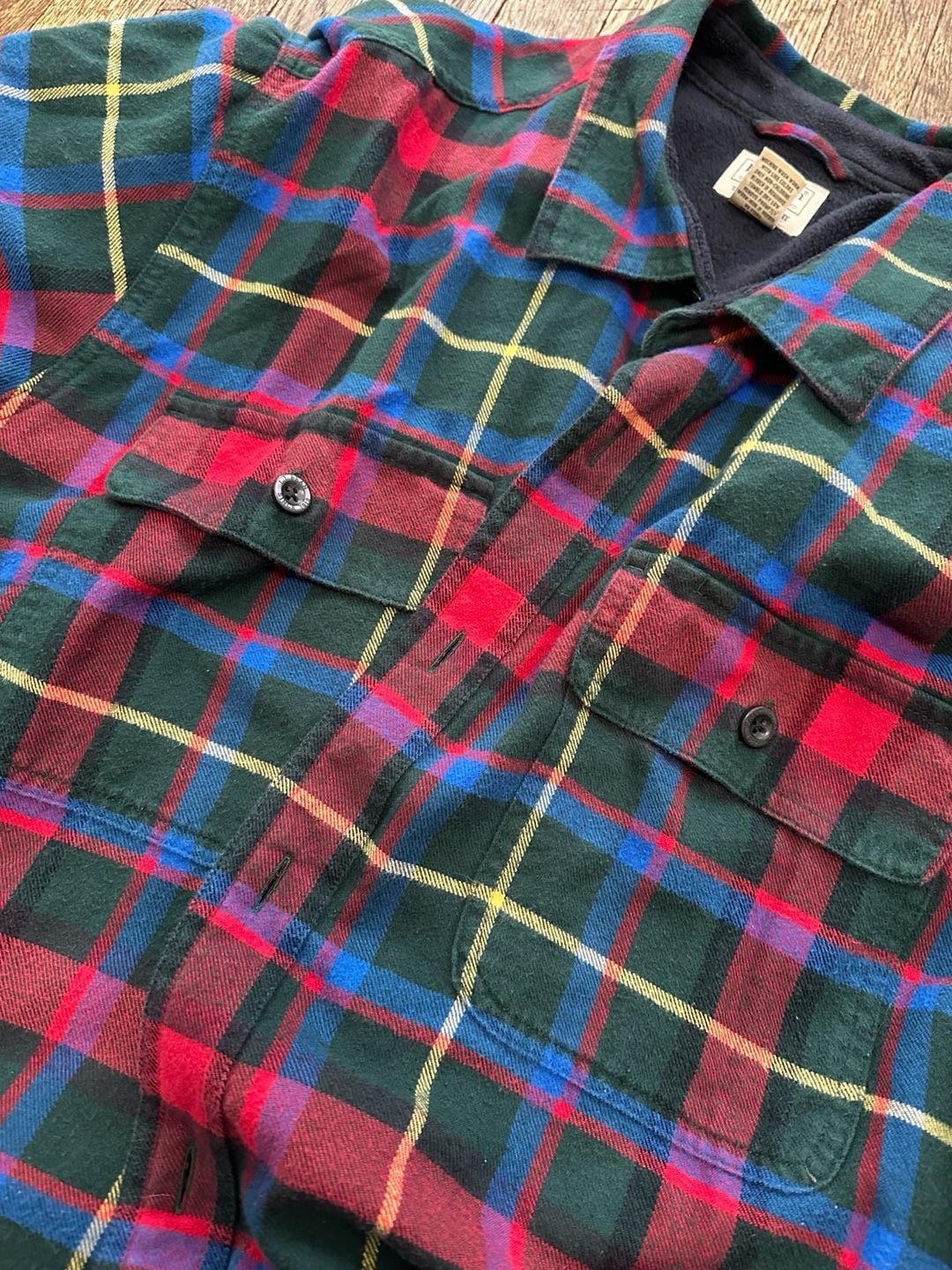 L.L.Bean Fleece-Lined Flannel Shirt Jac Plaid XXL-REG Outdoor Barn 11