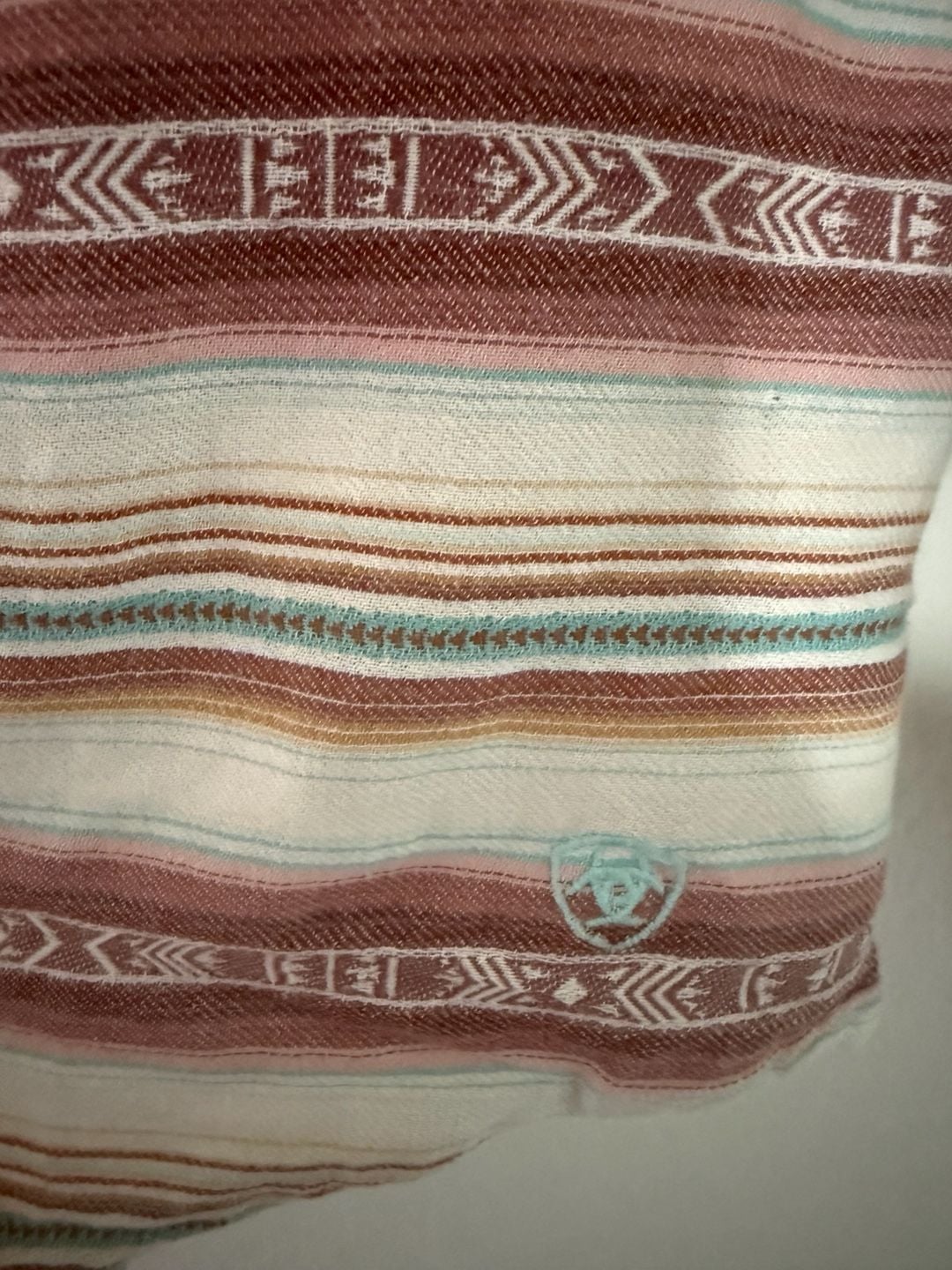 Ariat R.E.A.L. Women's Southwestern Stripe Long Sleeve Western Shirt, Size XL 4