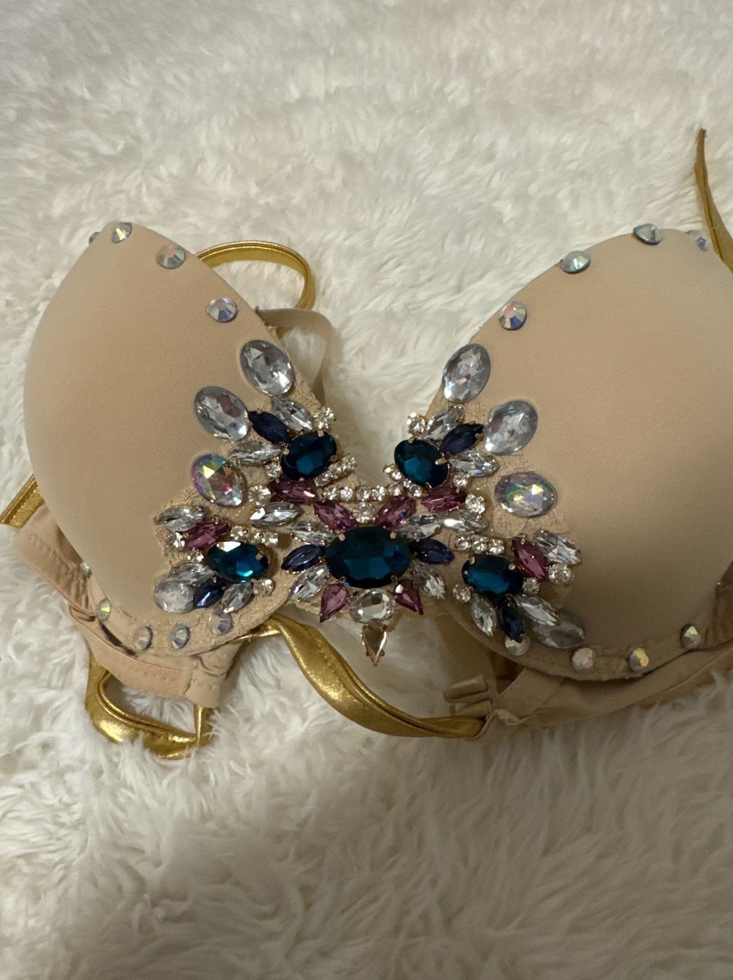 Very Sexy Jeweled Embellished Push-Up Bra and Panty Set 2
