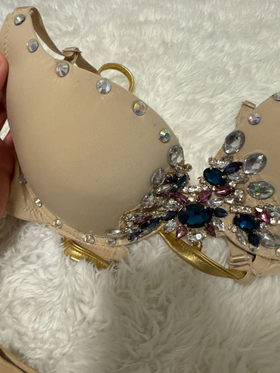 Very Sexy Jeweled Embellished Push-Up Bra and Panty Set 3